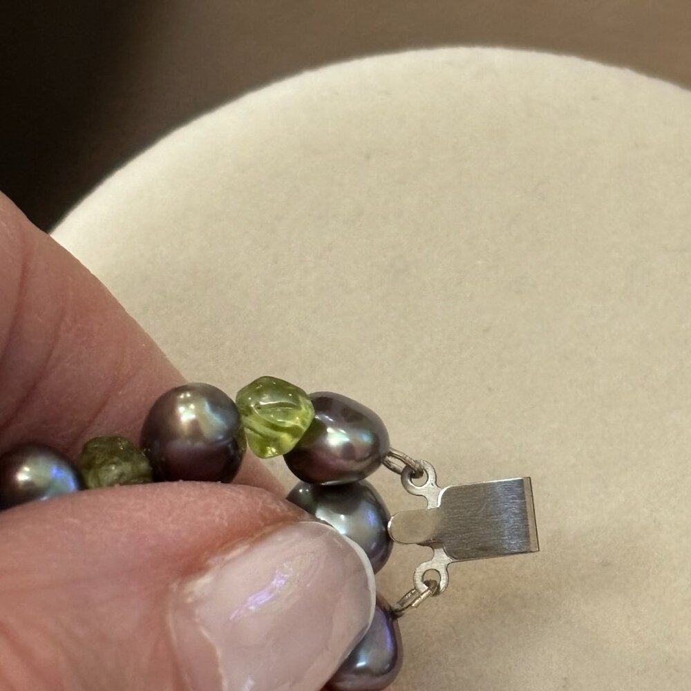 Ross Simons 3 Strand Black Cultured Pearl, Amethyst/Assorted Stone Necklace - Picture 13 of 13
